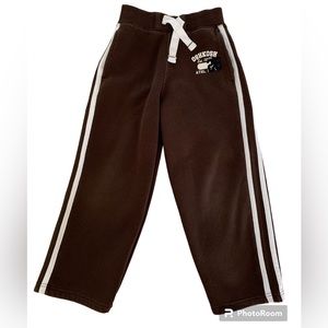 OshKosh B’Gosh Sweatpants Boys Size 6 Brown Striped Straight Logo Pockets